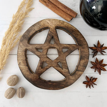 Wooden Pentacle Sphere Stand