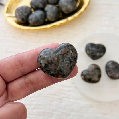 1" Mini Sodalite Syenite Heart