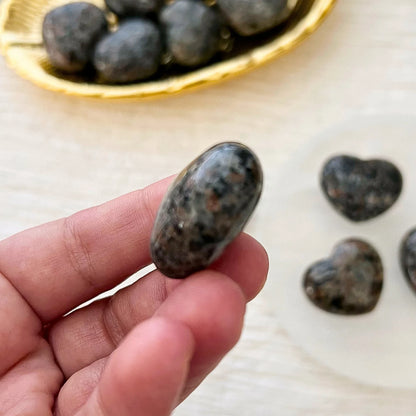 1" Mini Sodalite Syenite Heart