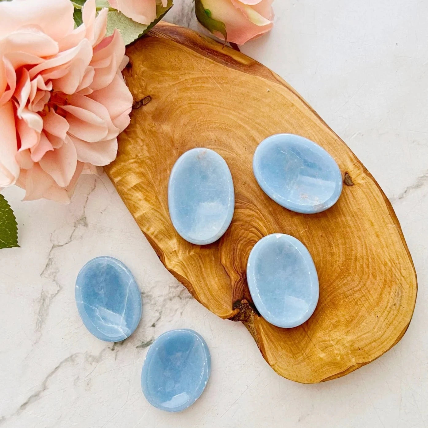 Angelite Worry Stone