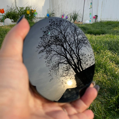 4" Black Obsidian Scrying Mirror