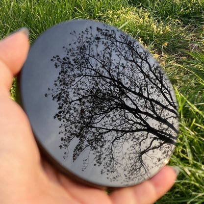 4" Black Obsidian Scrying Mirror