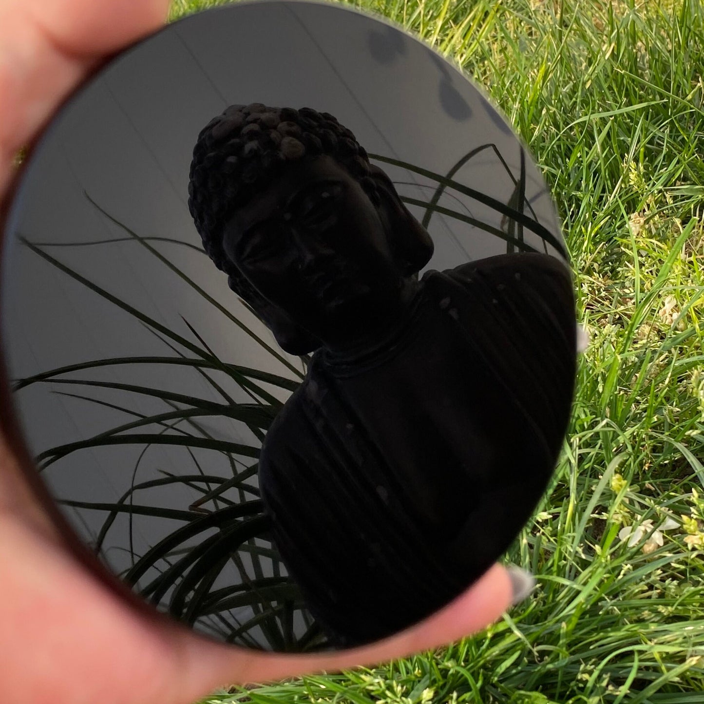 4" Black Obsidian Scrying Mirror