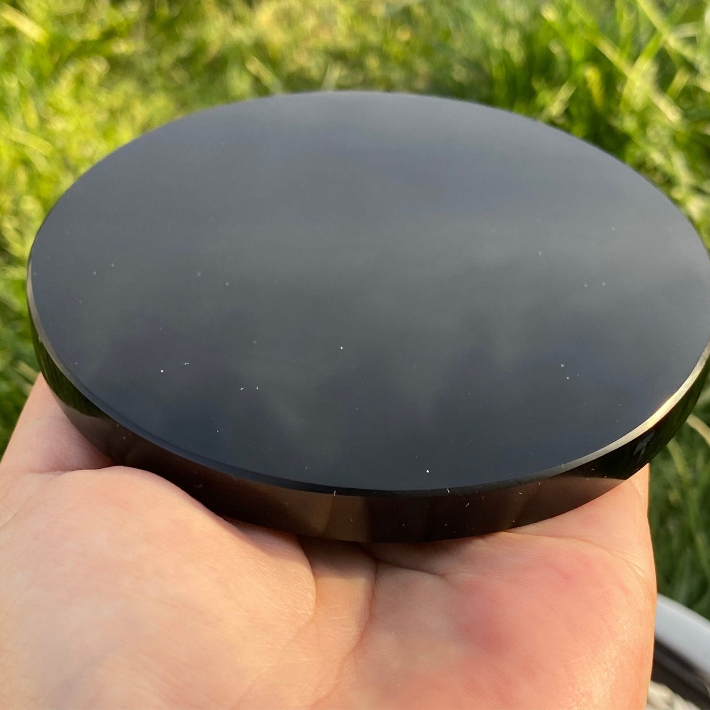 4" Black Obsidian Scrying Mirror