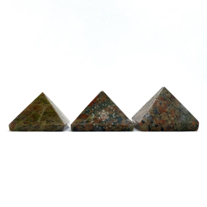 1" Mini Unakite Pyramid