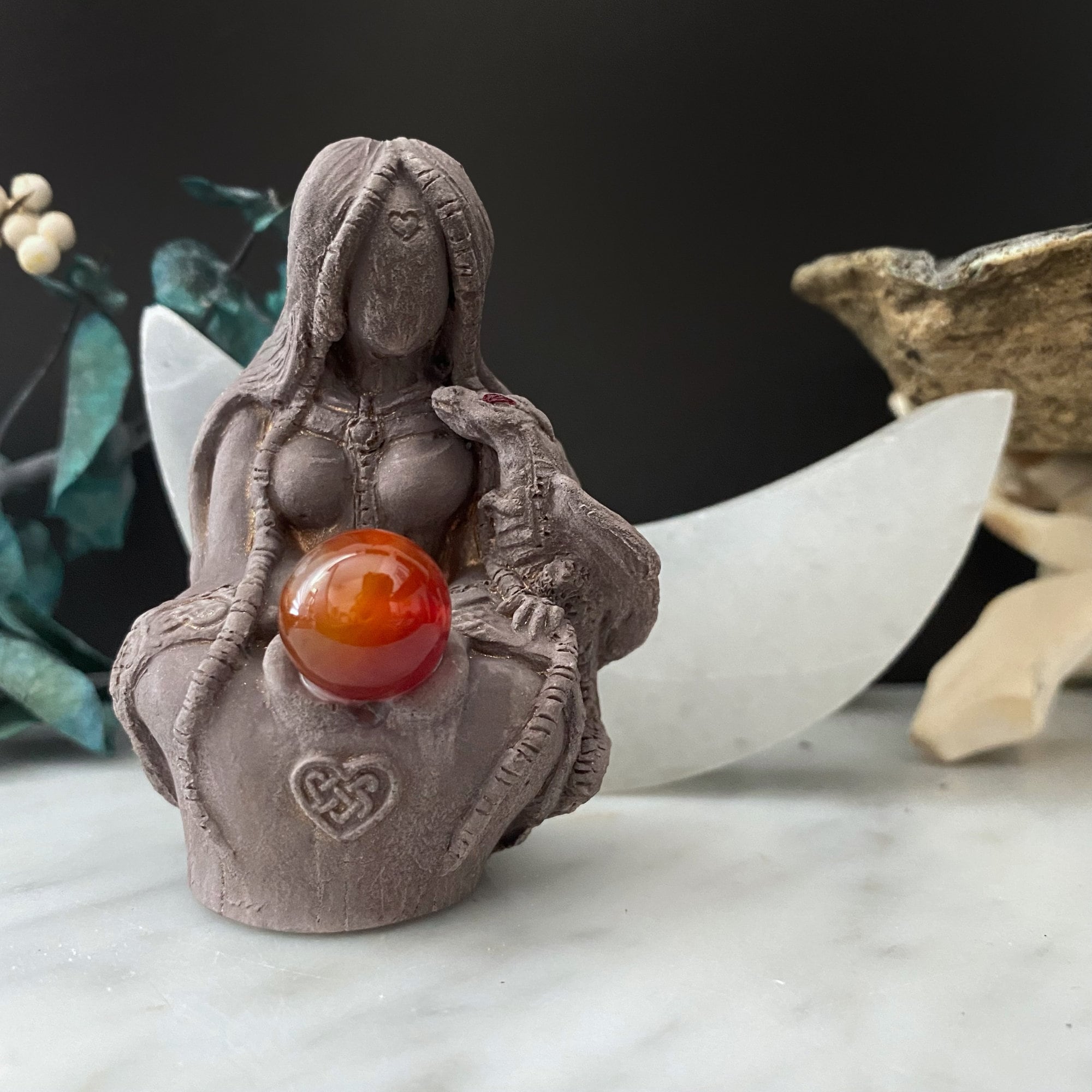 Plus Size Divine Goddess Protection Altar Orgonite| Divine Goddess Resin Statue|-Altar Supplies- popular Crystal Statue for Altar