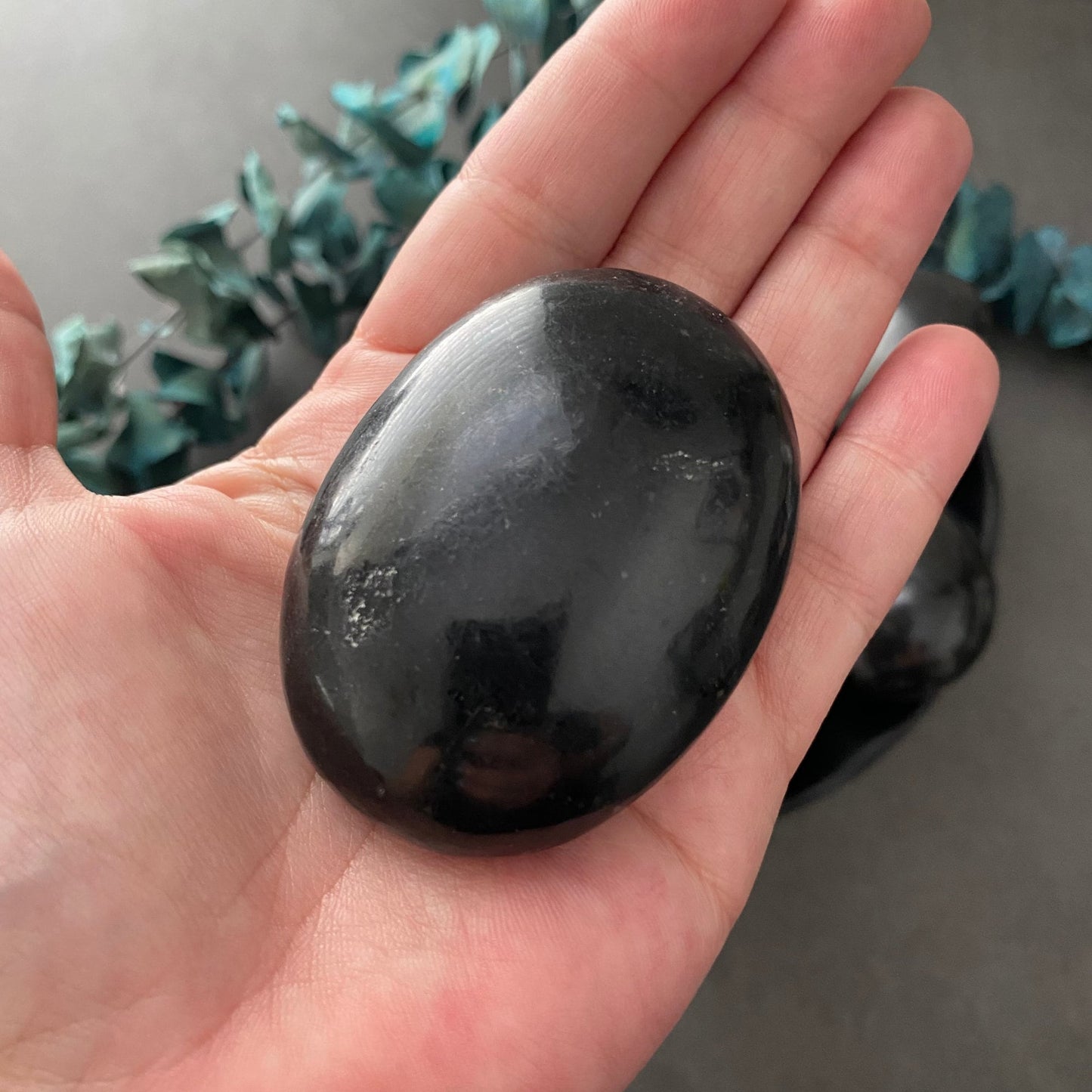 Black Tourmaline Palm Stone