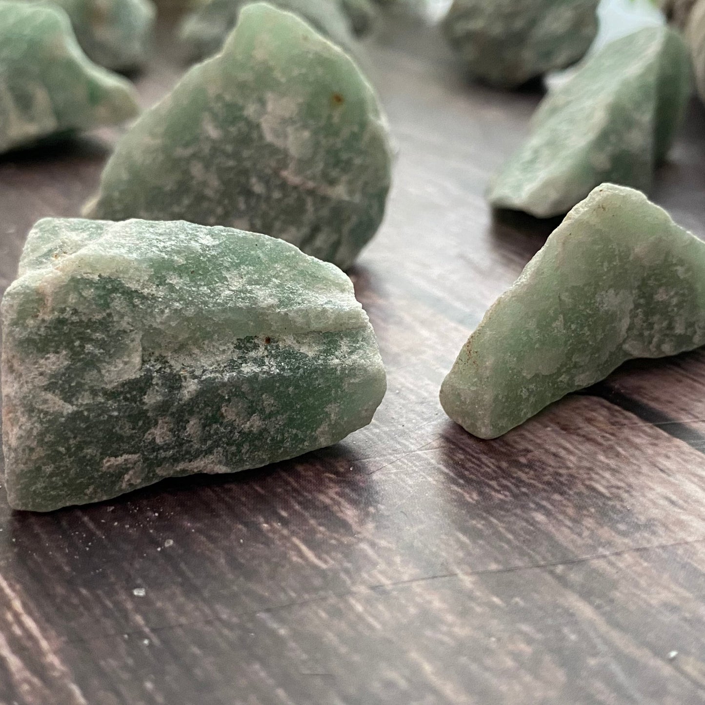 Raw Green Aventurine Stones