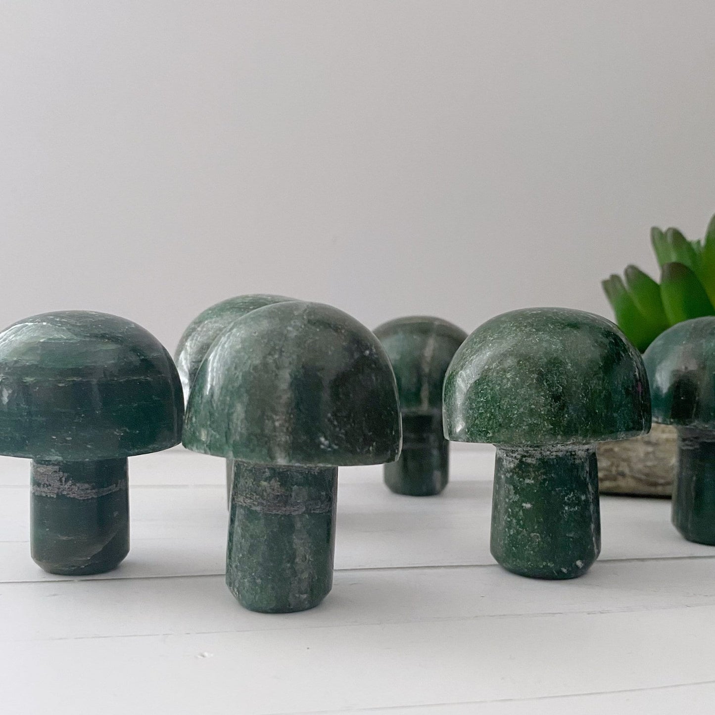 2" Green Aventurine Mushroom Massager