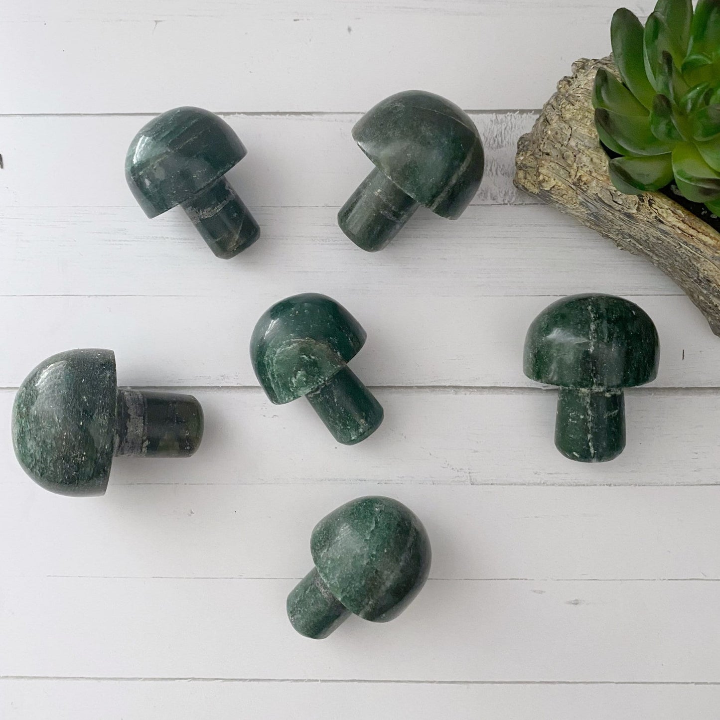 2" Green Aventurine Mushroom Massager