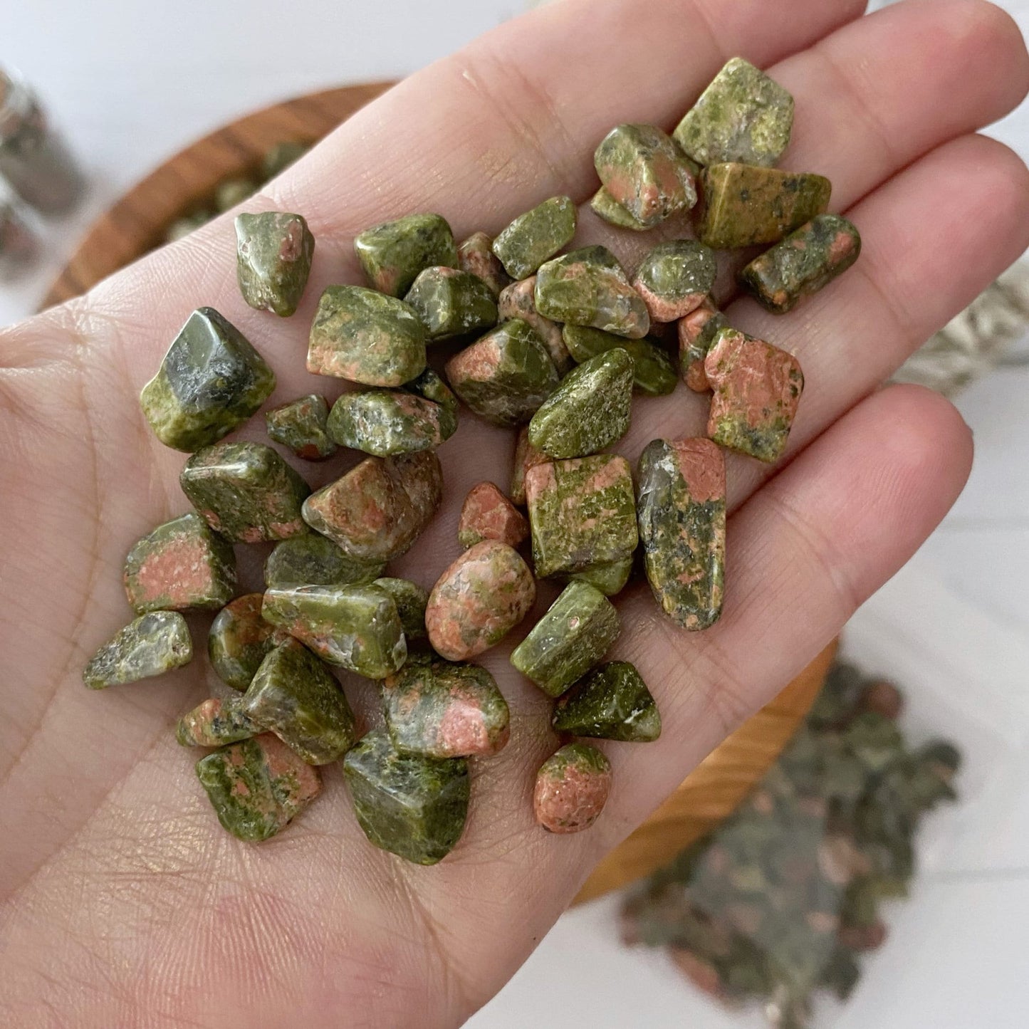 Unakite Crystal Chips