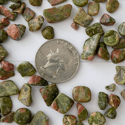 Unakite Crystal Chips