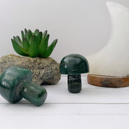 2" Green Aventurine Mushroom Massager