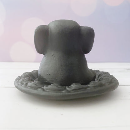 Lord Ganesha Black Clay Incense Holder