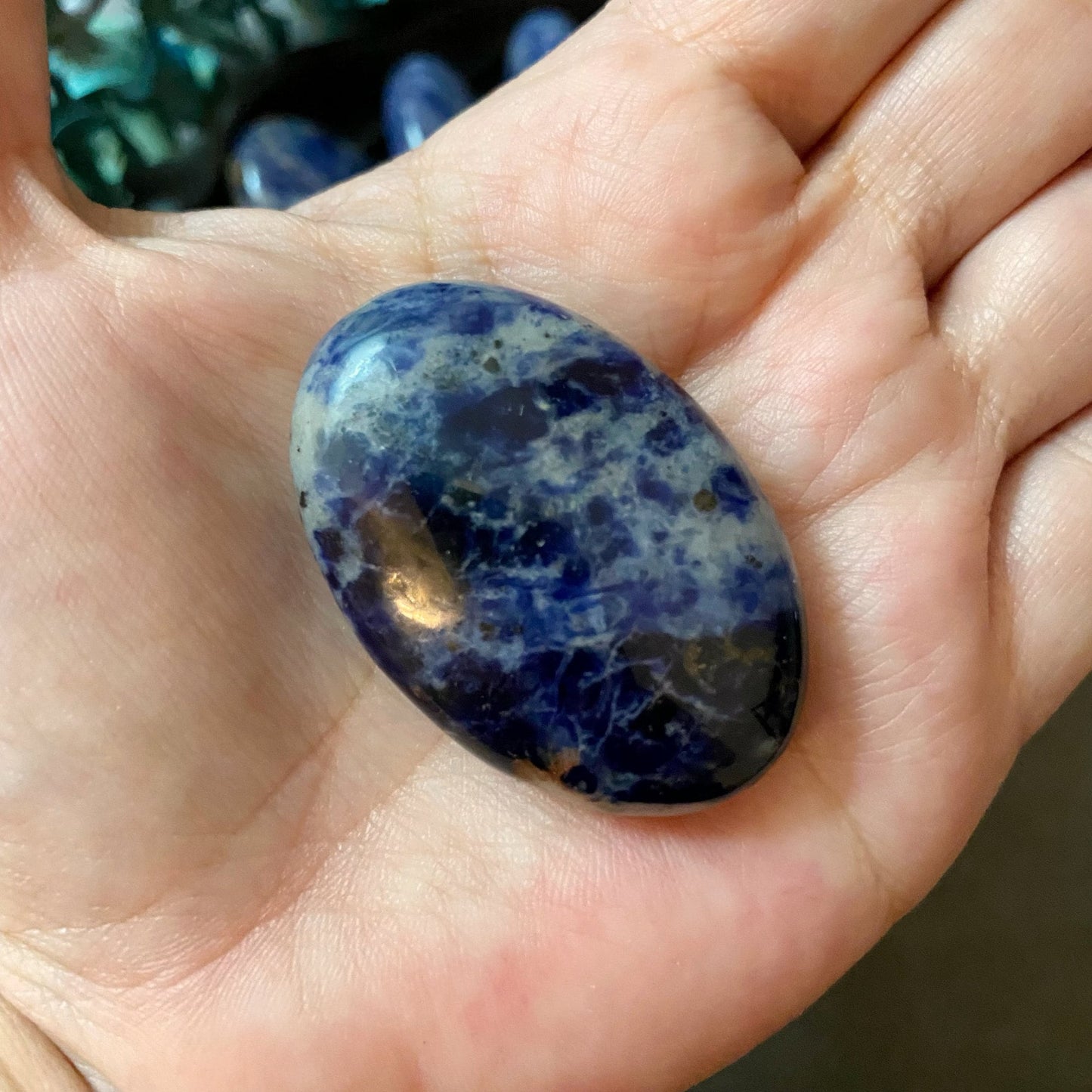 Sodalite Palm Stone