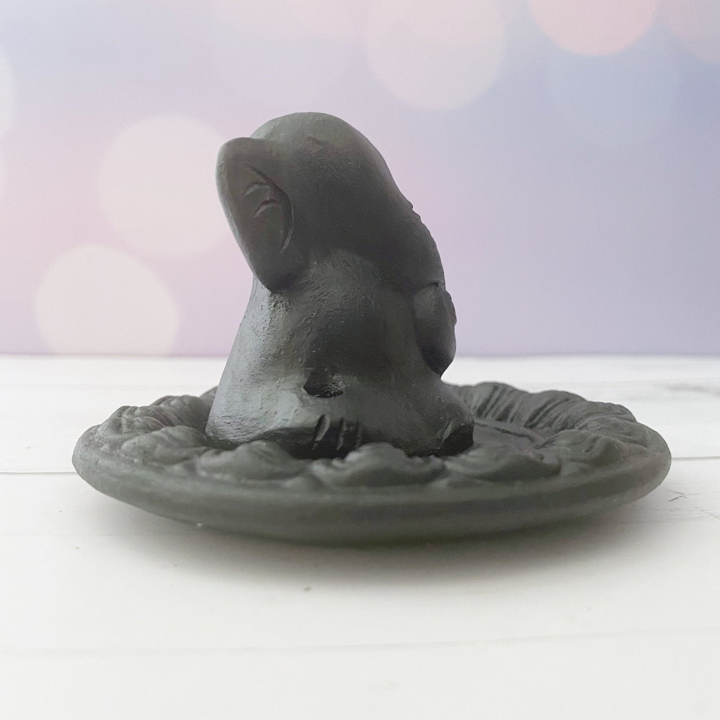 Lord Ganesha Black Clay Incense Holder