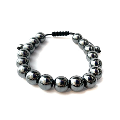 10mm Hematite Beaded Bracelet