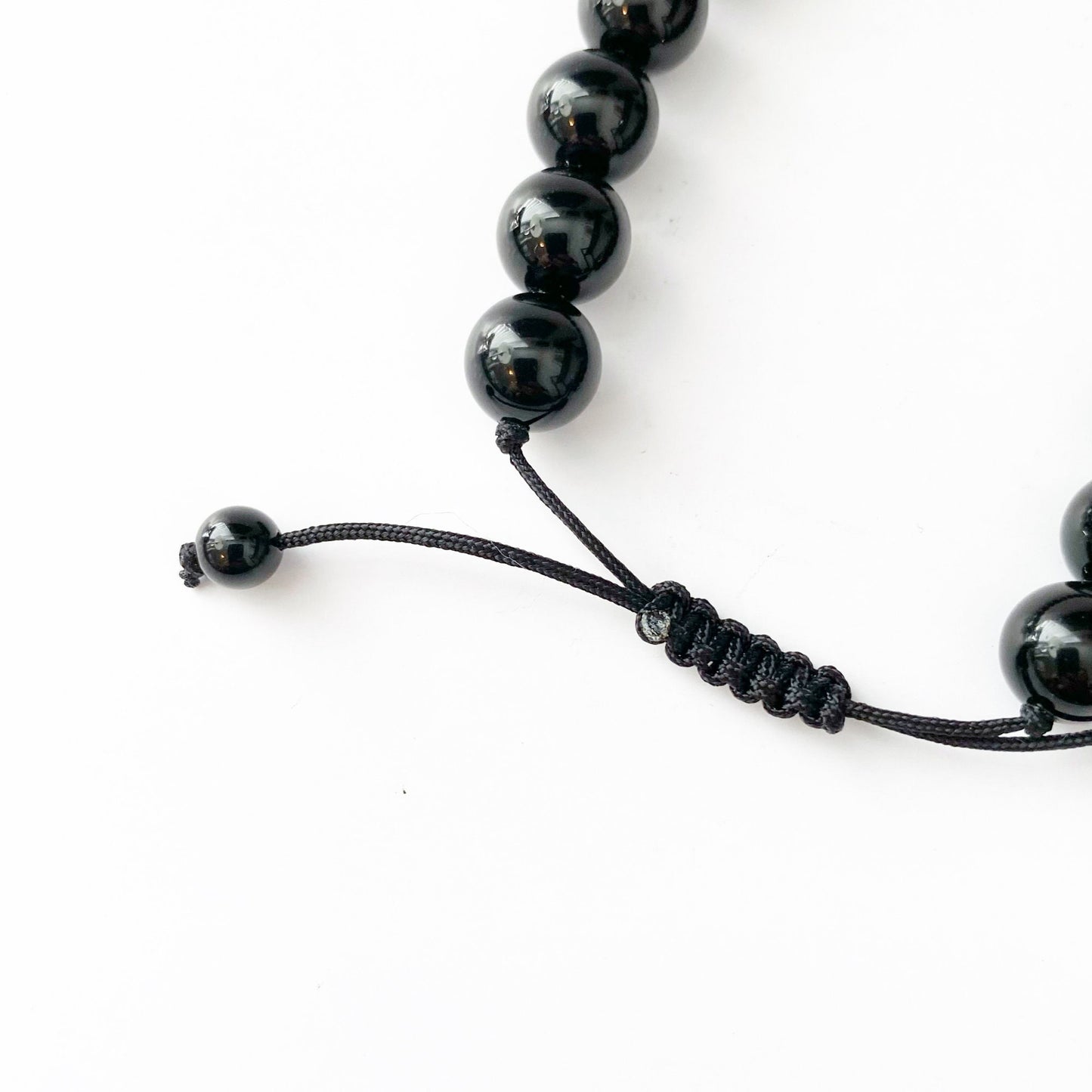 10mm Black Obsidian Beaded Bracelet