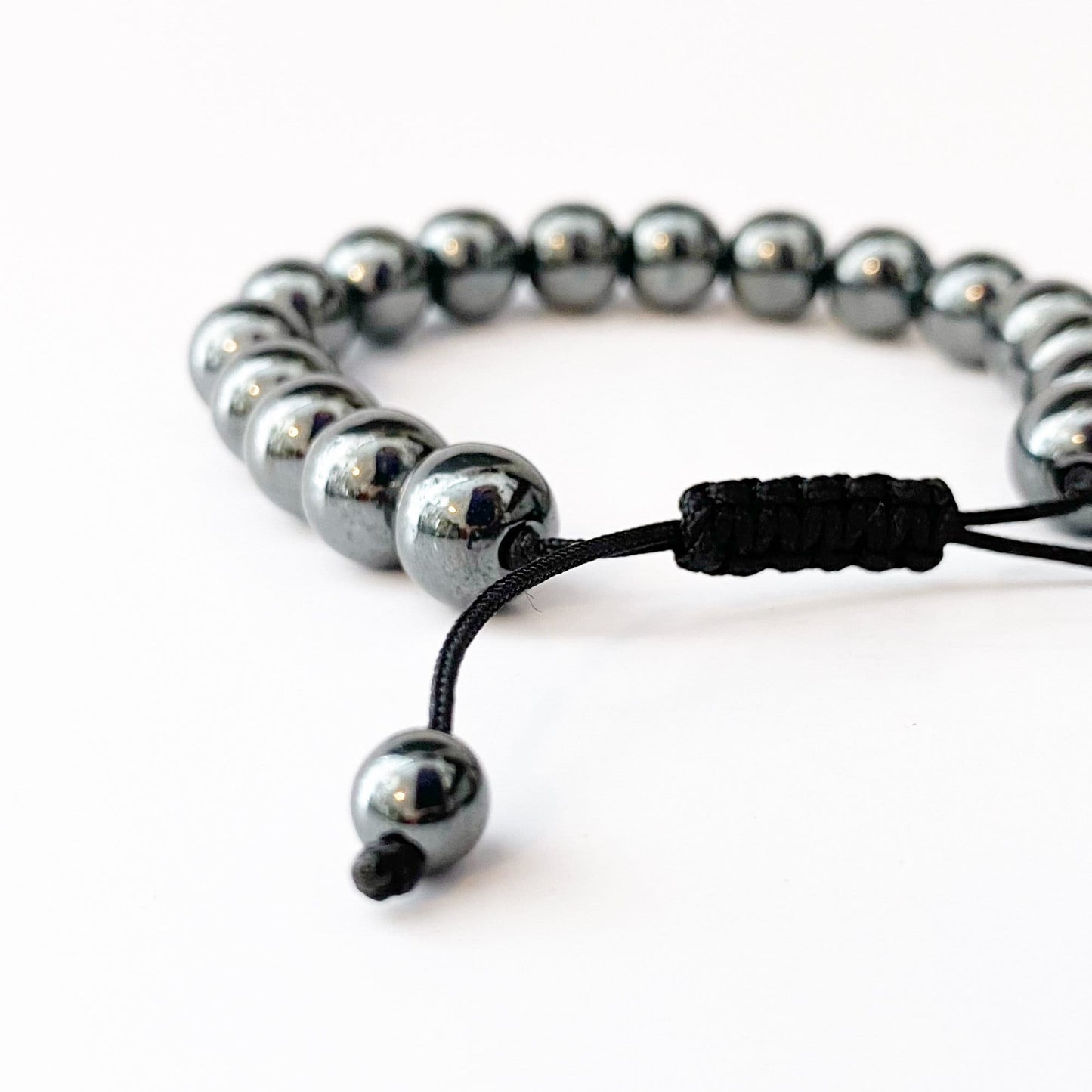 10mm Hematite Beaded Bracelet