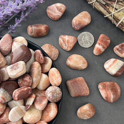 Red Aragonite Tumbled Stones