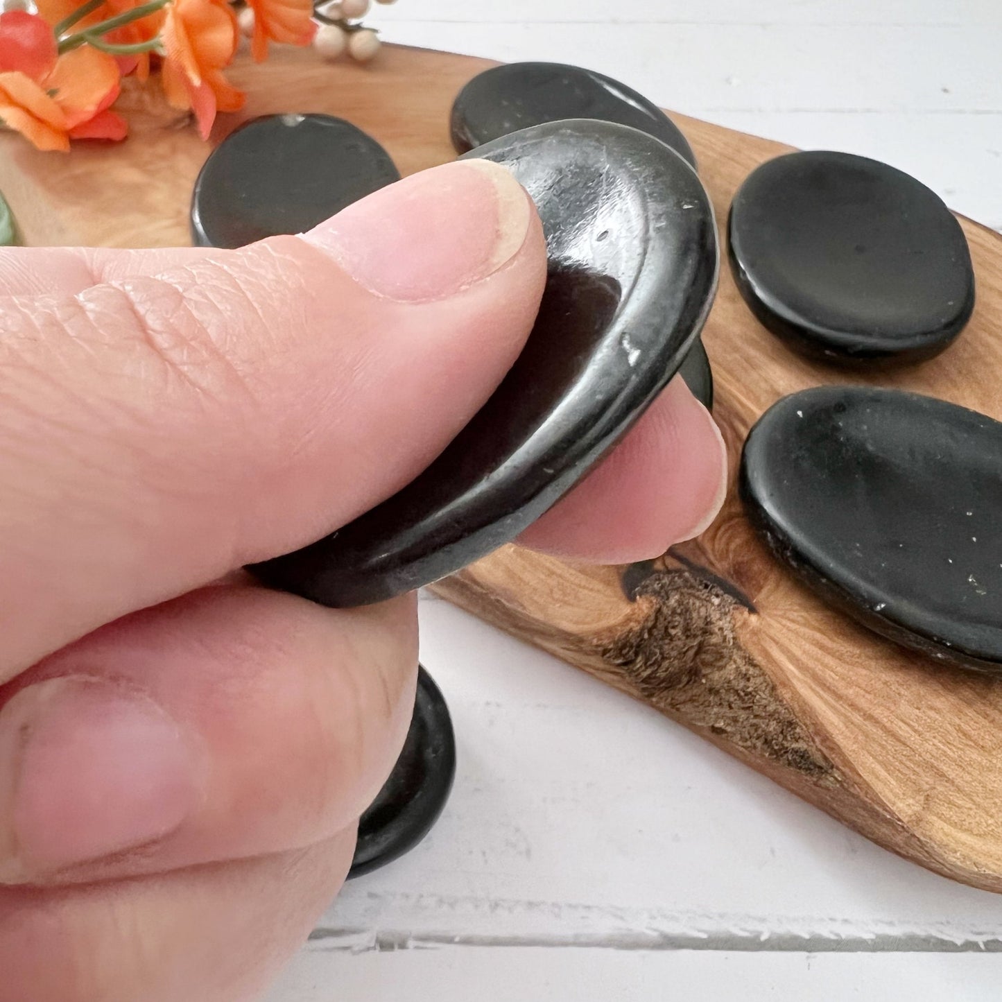 Black Tourmaline Worry Stone