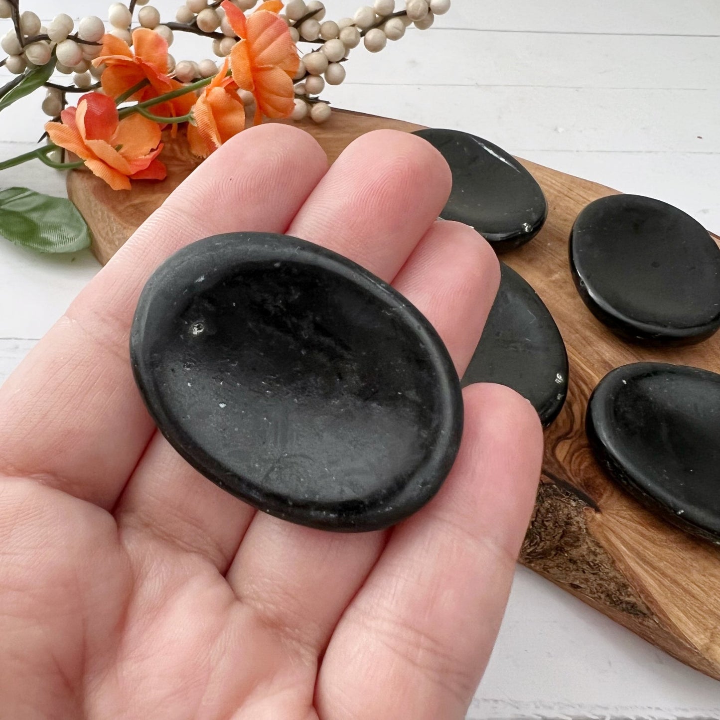 Black Tourmaline Worry Stone