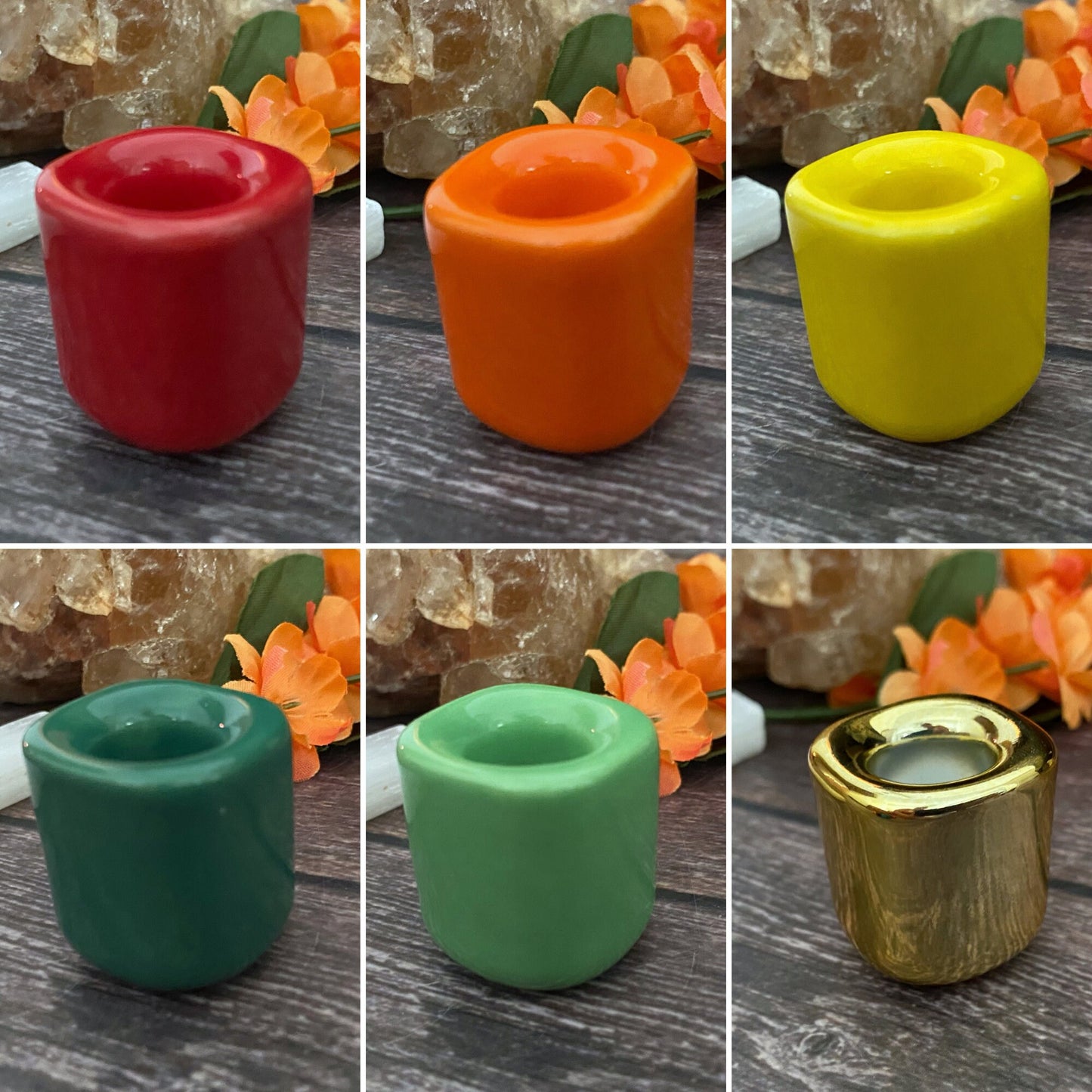 Ceramic Candle Holders for Chime Ritual Candles (14 Colors)