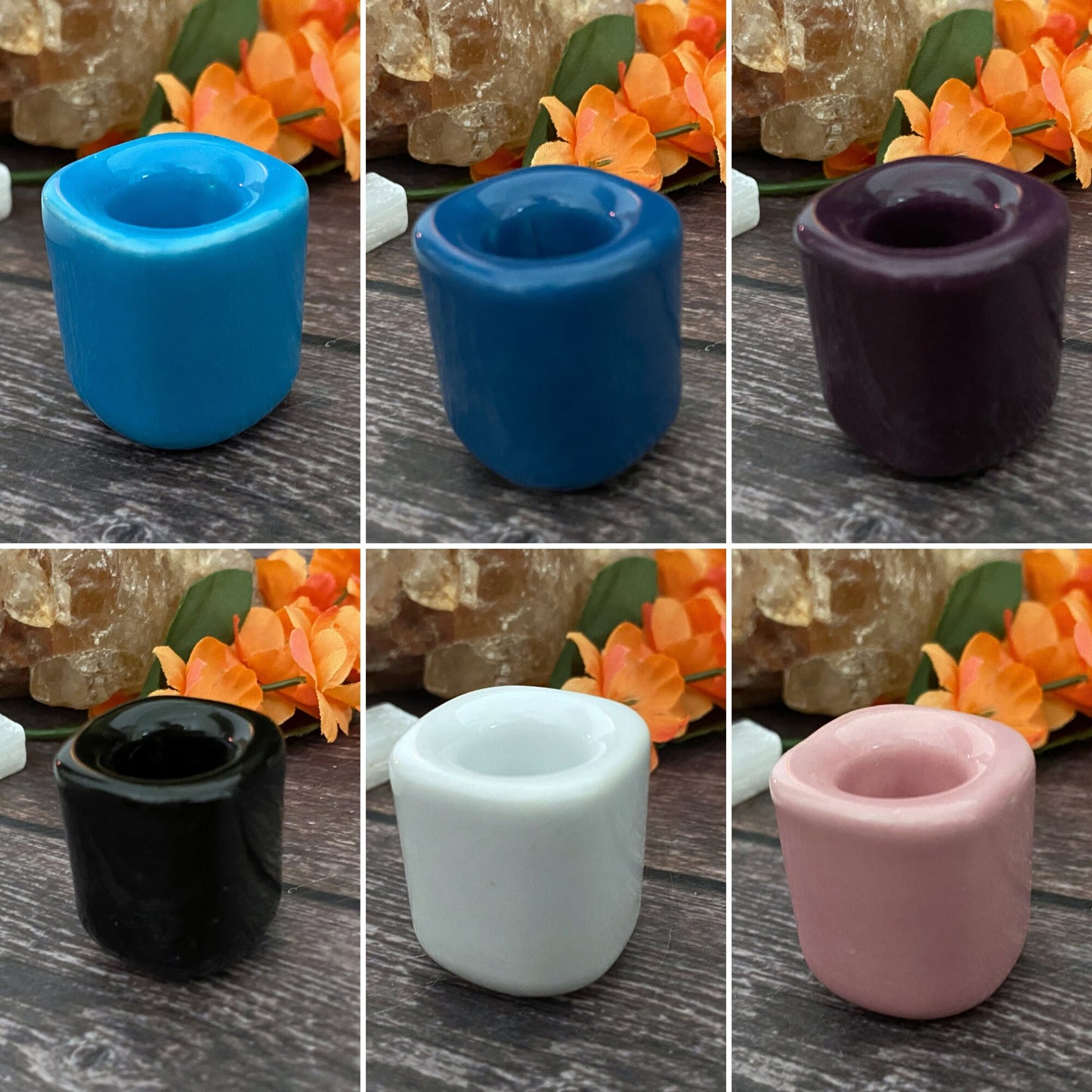 Ceramic Candle Holders for Chime Ritual Candles (14 Colors)