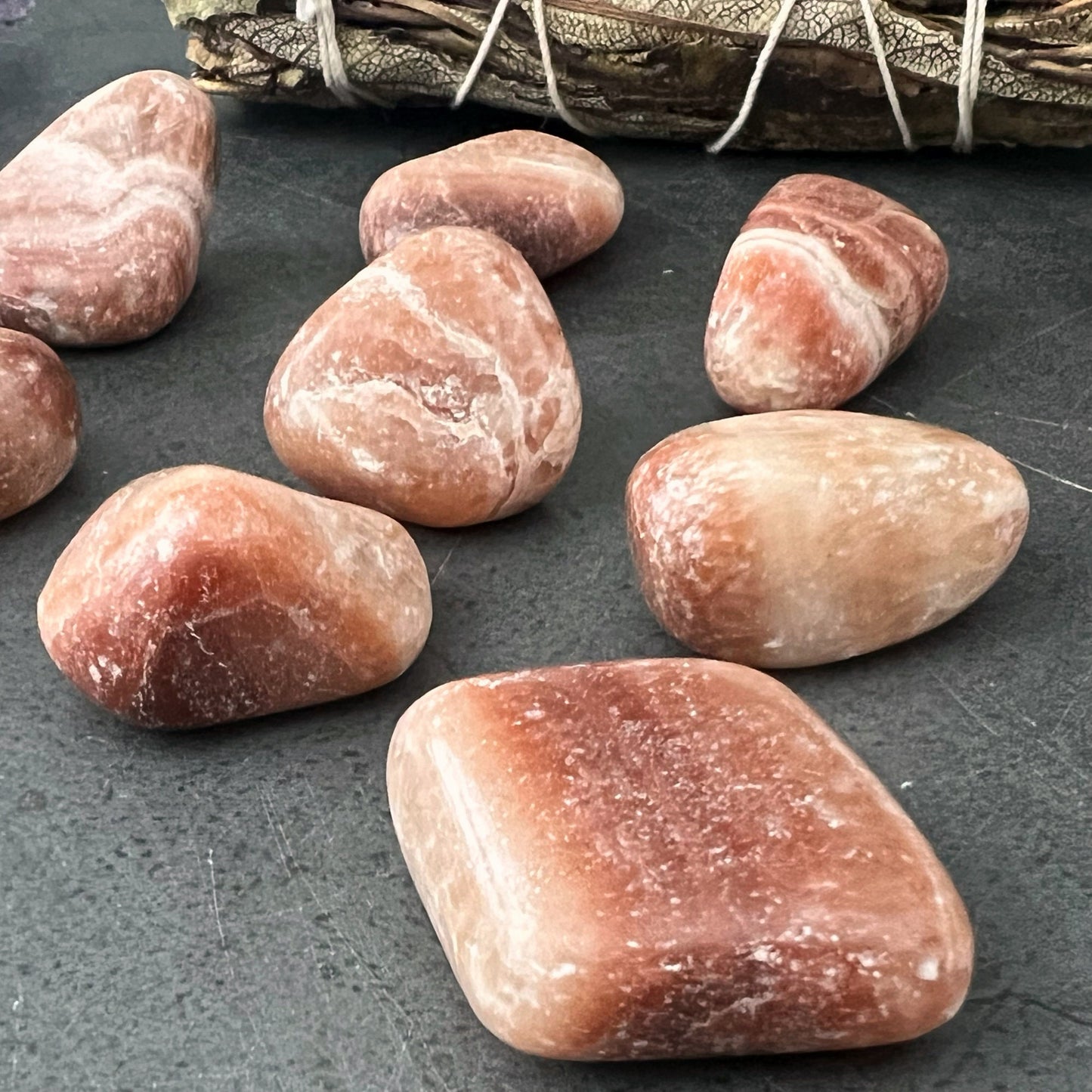 Red Aragonite Tumbled Stones