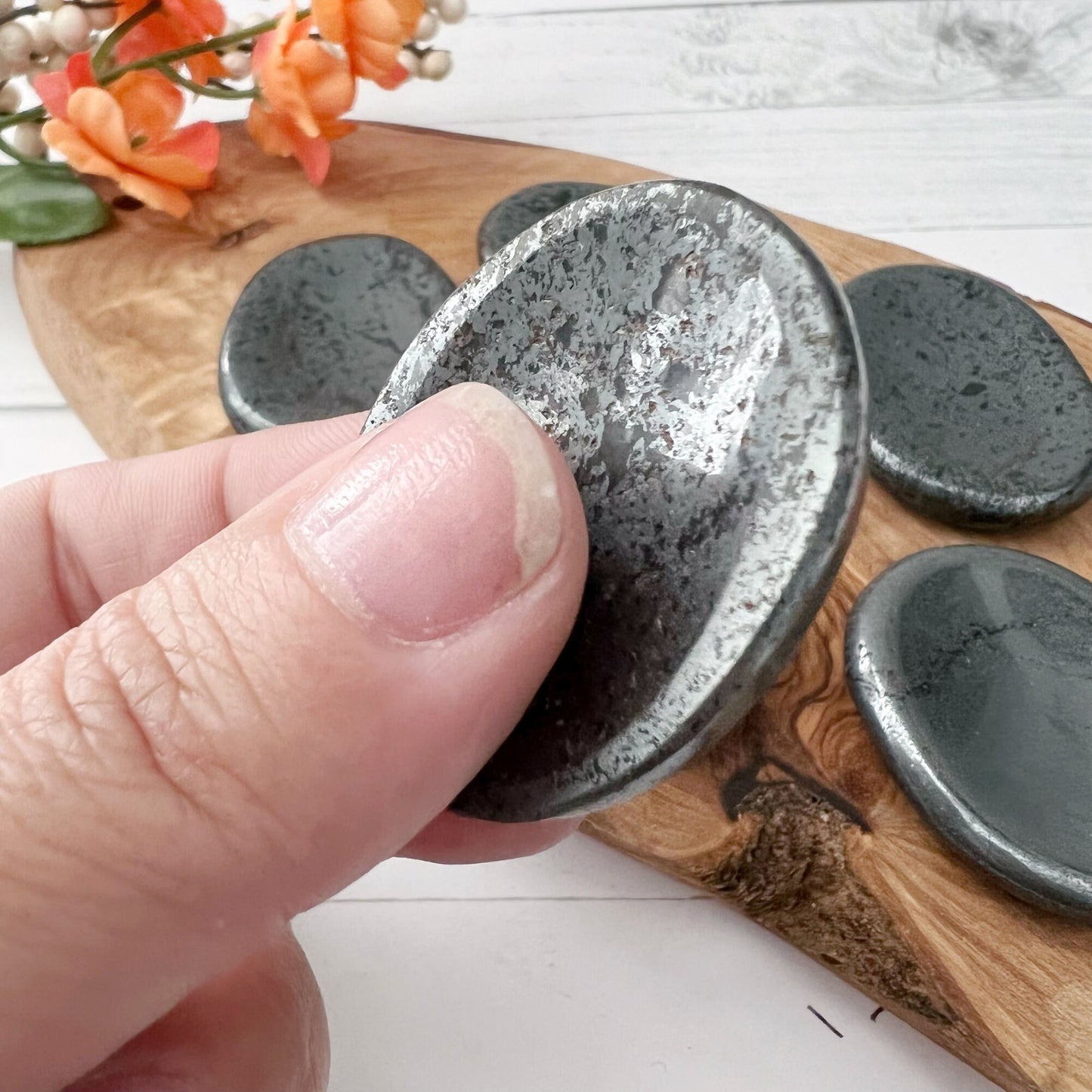 Hematite Worry Stone