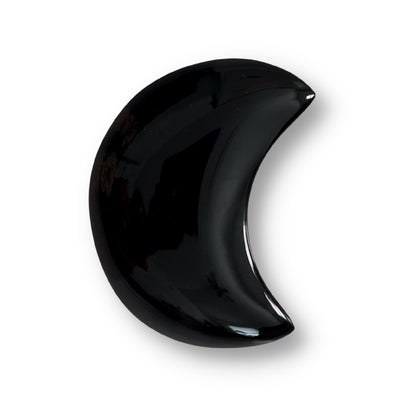 4" Obsidian Crescent Moon