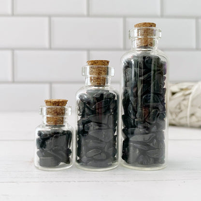 Black Tourmaline Crystal Chips