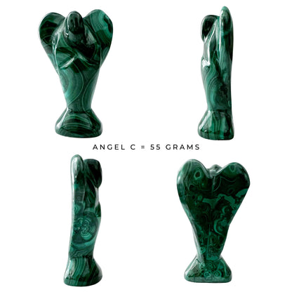 2" Genuine Malachite Angel