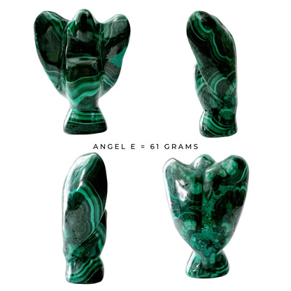 2" Genuine Malachite Angel