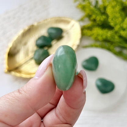 1" Mini Green Aventurine Pocket Heart