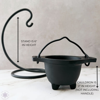 Mini Cast Iron Cauldron with Stand