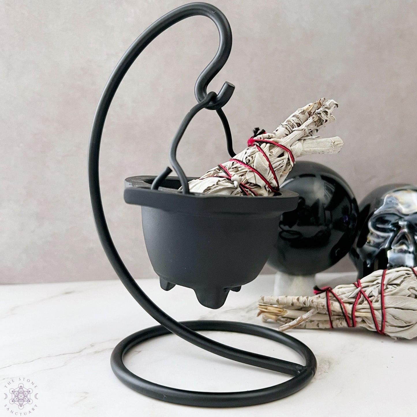 Mini Cast Iron Cauldron with Stand