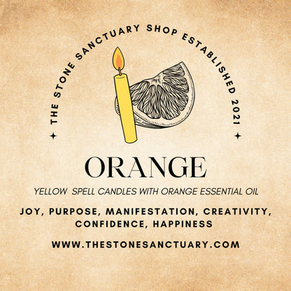 5" Orange Scented Yellow Chime Candles