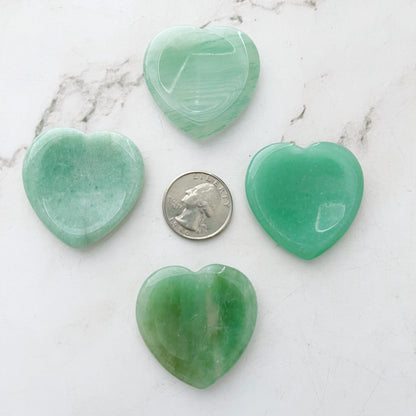 Green Aventurine Heart Shaped Worry Stone