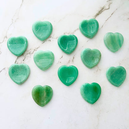 Green Aventurine Heart Shaped Worry Stone