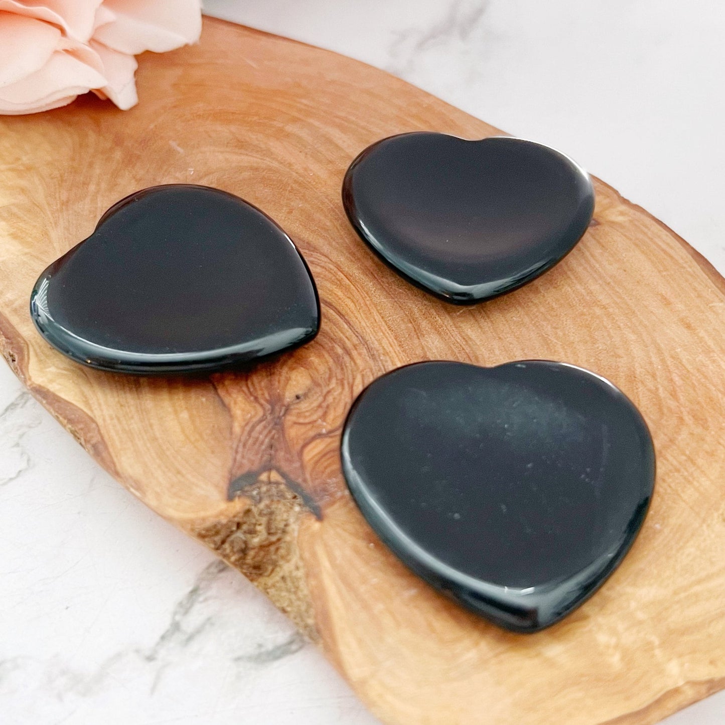 Obsidian Heart Shaped Worry Stone