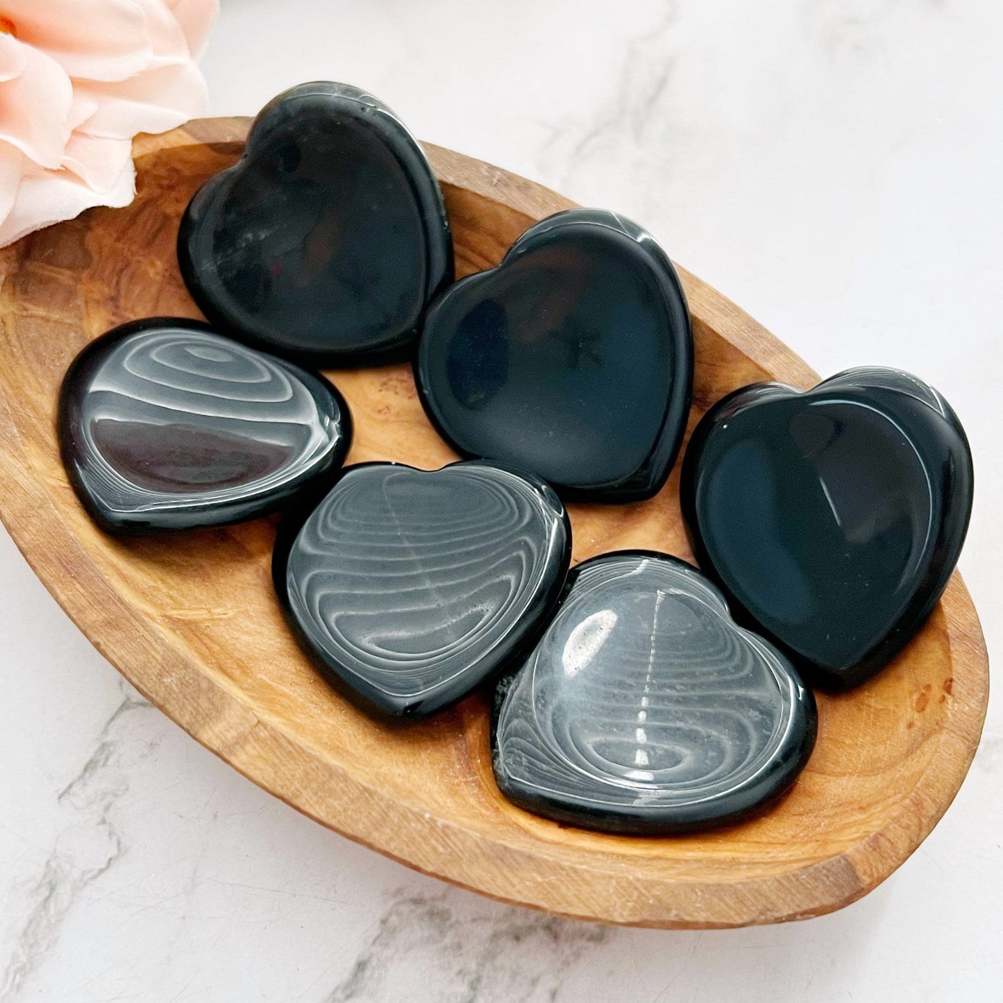 Obsidian Heart Shaped Worry Stone