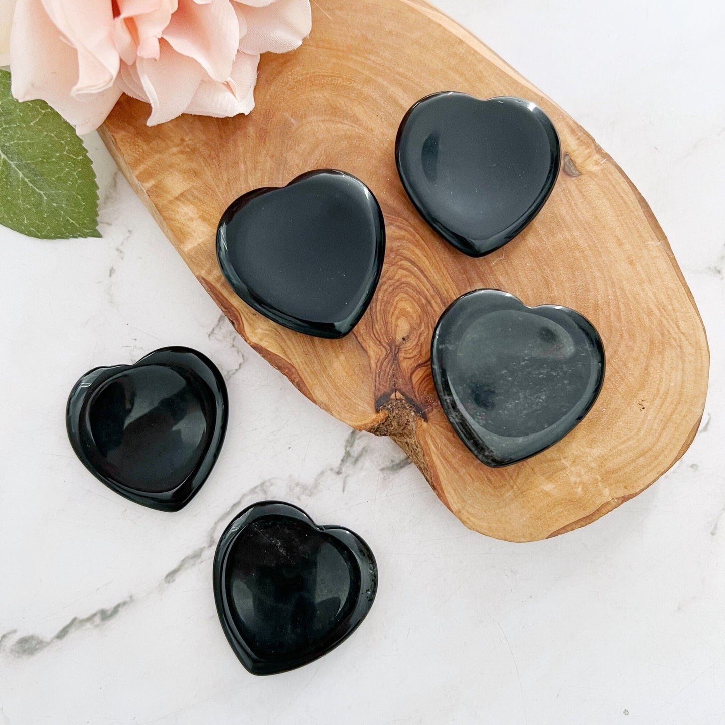 Obsidian Heart Shaped Worry Stone