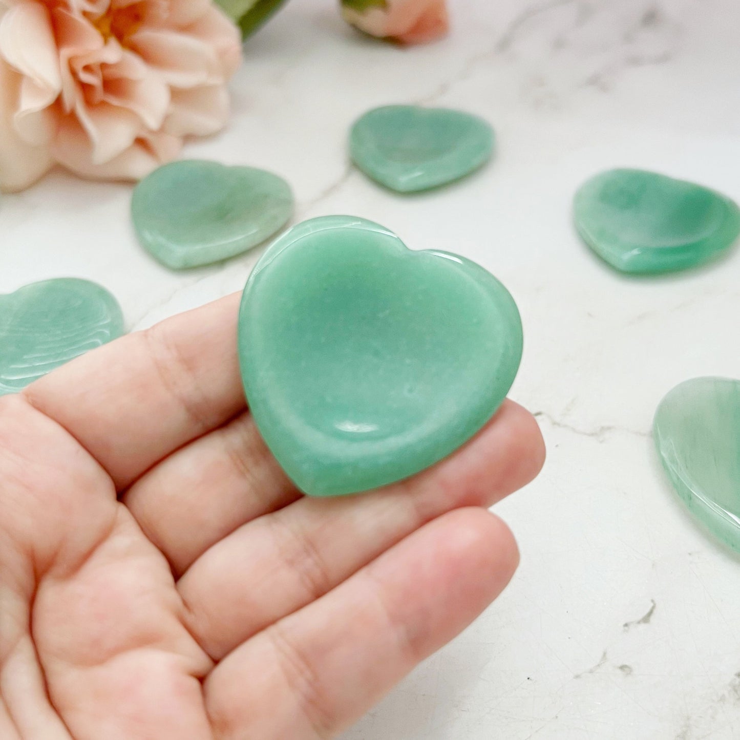 Green Aventurine Heart Shaped Worry Stone