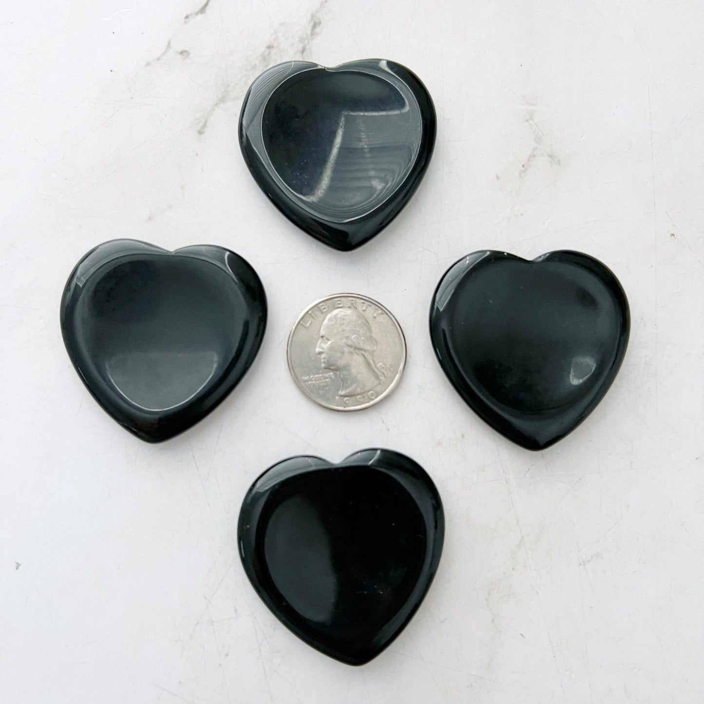 Obsidian Heart Shaped Worry Stone