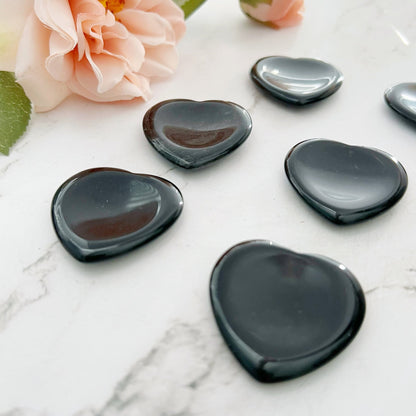 Obsidian Heart Shaped Worry Stone