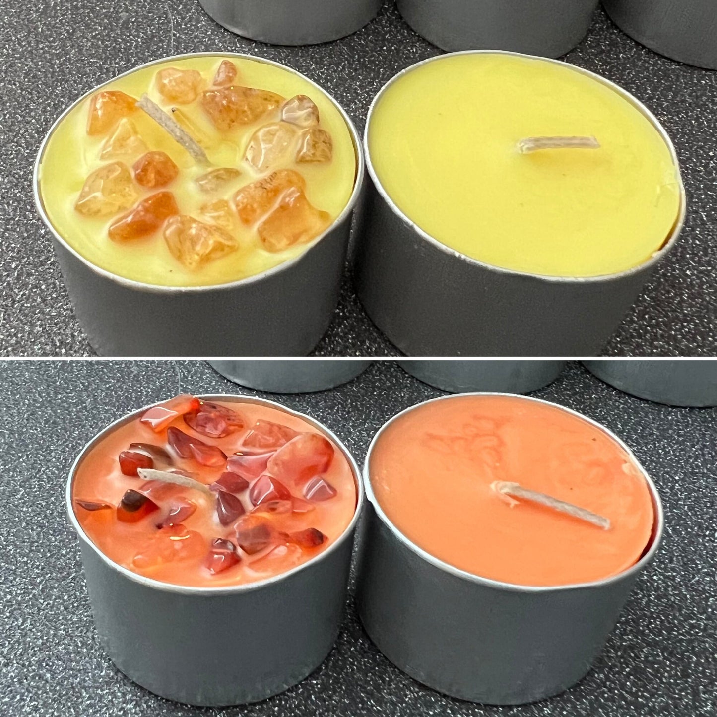 Set of 7 Unscented Chakra Tealight Candles