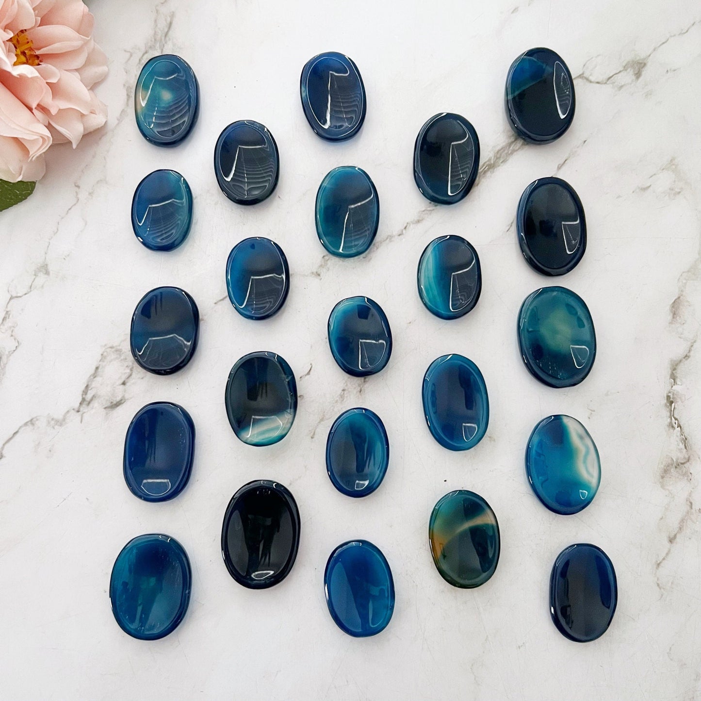 Blue Onyx Worry Stone