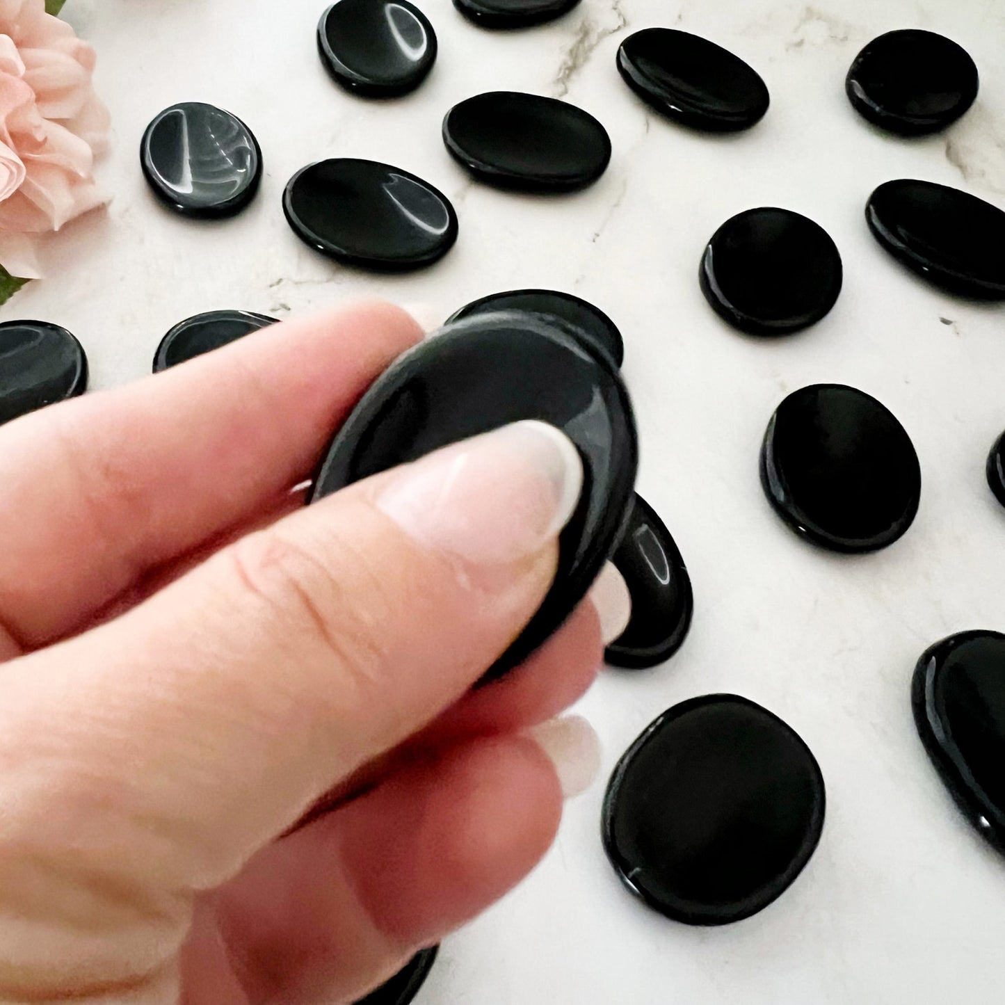 Obsidian Worry Stone