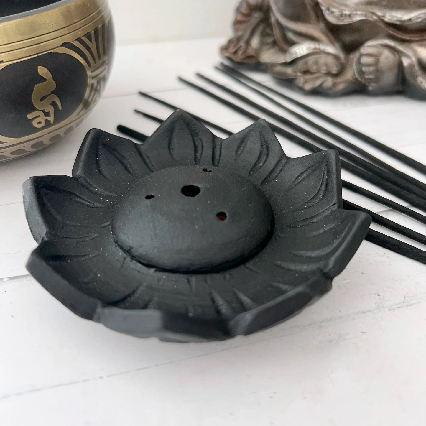 Black Lotus Incense Holder